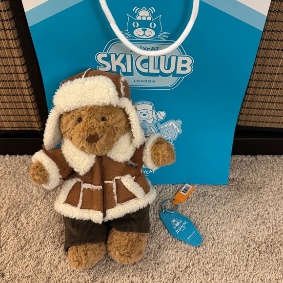 Jellycat Bartholomew Bear Alpine OutfitSki Club LA Exclusive NWT